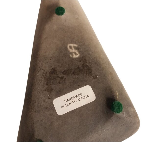 Raku PottGeometric Ceramic Triangle Dish From South Africa With Multicolor Desig - Picture 5 of 7